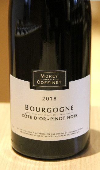 BOURGOGNE PINOT NOIR DE CÔTE D'OR - Morey-Coffinet - 2018 Rouge BIO 0,75L