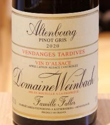 PINOT GRIS ALTENBOURG VENDANGES TARDIVES - Domaine de Weinbach - 2020 Blanc BIO - 0,75L