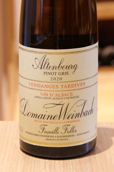 PINOT GRIS ALTENBOURG VENDANGES TARDIVES - Domaine de Weinbach - 2020 Blanc BIO - 0,75L