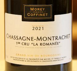 CHASSAGNE-MONTRACHET 1er Cru "LA ROMANÉE" - Morey-Coffinet - 2021 Blanc BIO 0,75L