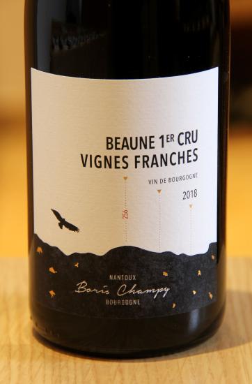 BEAUNE 1er Cru VIGNES FRANCHES - BORIS CHAMPY - 2018 Rouge BIO 0,75L