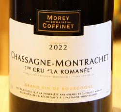 CHASSAGNE-MONTRACHET 1er Cru "LA ROMANÉE" - Morey-Coffinet - 2022 Blanc BIO 0,75L