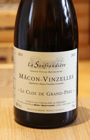 MACON-VINZELLES Le Clos de Grand-Père - Bret Brothers - 2022 Blanc BIO 0,75L