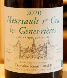 MEURSAULT 1er Cru "LES GENEVRIÈRES" - Rémi Jobard - 2020 Vin Blanc BIO 0,75L