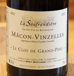 MACON-VINZELLES Le Clos de Grand-Père - Bret Brothers - 2022 Blanc BIO 0,75L