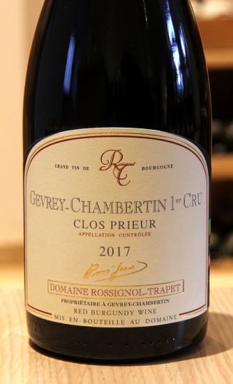 GEVREY CHAMBERTIN 1er Cru "CLOS PRIEUR" - Domaine Rossignol-Trapet - 2017 Rouge BIO 0,75L
