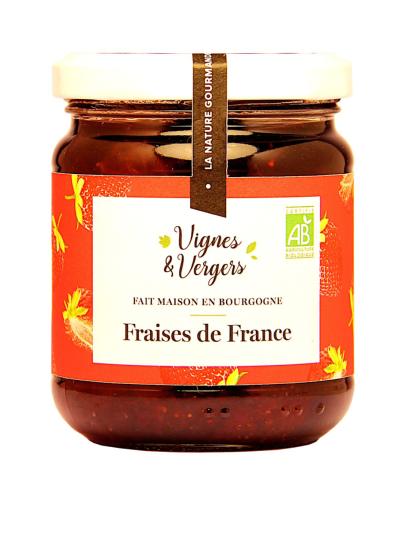 Confiture extra de Fraises de France bio